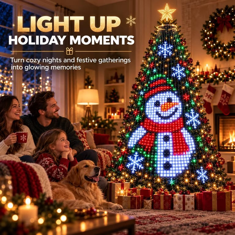 Holiday Glow Christmas tree light display
